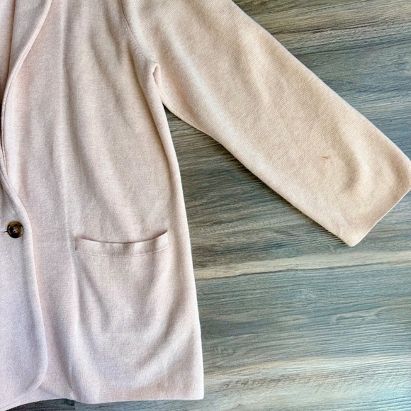 J. Crew Cecile Relaxed Sweater-Blazer in Soft Blush Size M - Picture 5 of 16